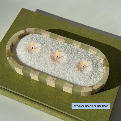 Alura Pearled Candle Sand
