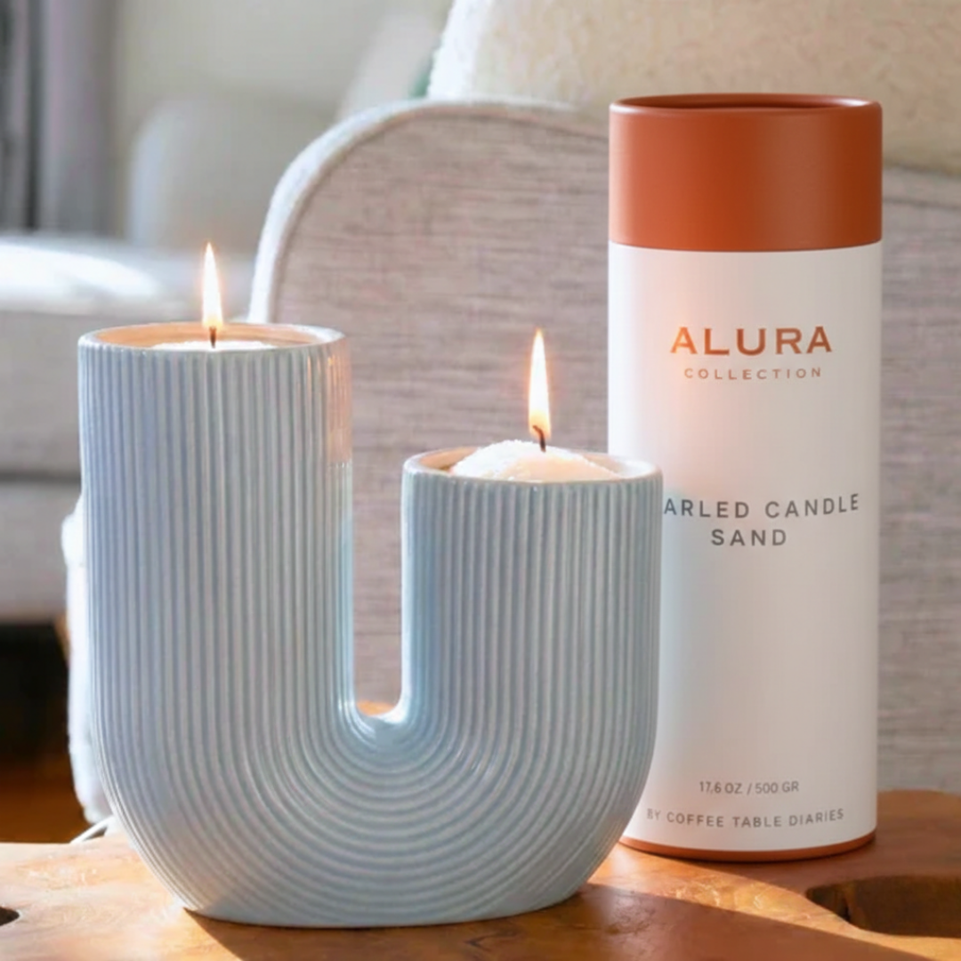 Alura Pearled Candle Sand